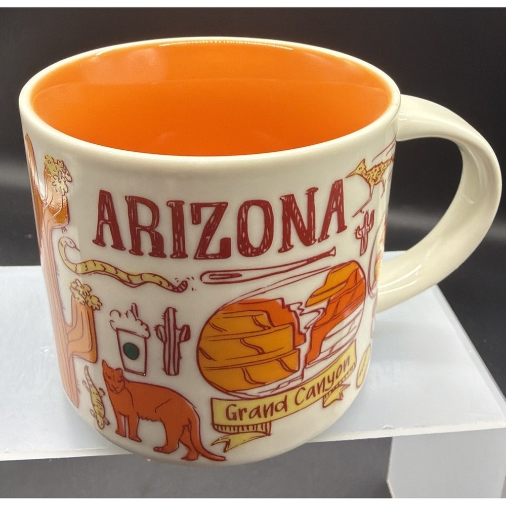 Starbucks 2019 Been There Series Arizona Mug 14oz  Orange Grand Canyon